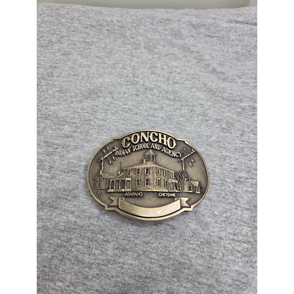 Concho Indian School Limited Edition Solid Brass Belt Buckle